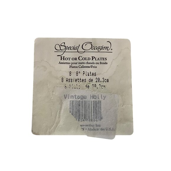 Special Occasion 8" Plates & Better Than Linen Beverage Napkins Set Christmas - Picture 4 of 7